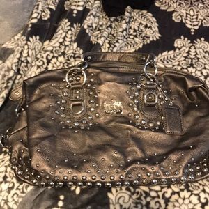 Silver coach bag